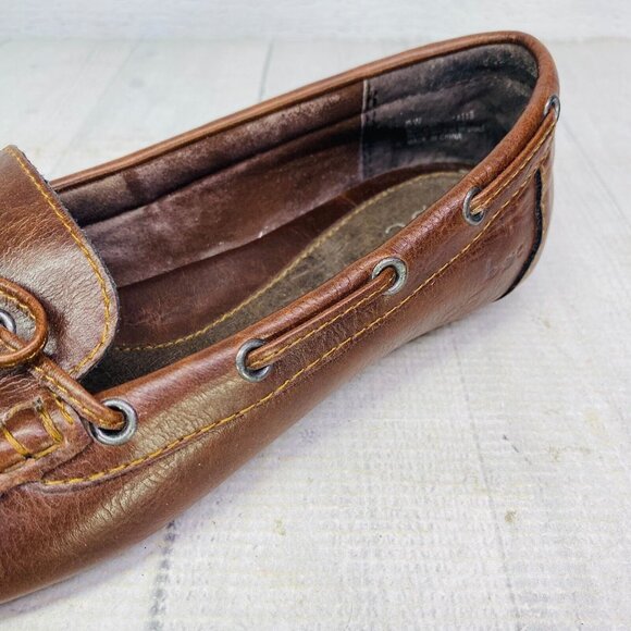 B.O.C. Womens CAROLANN Brown Leather Bow Slip On Flats Loafer Shoes Size 8 W - Picture 16 of 16